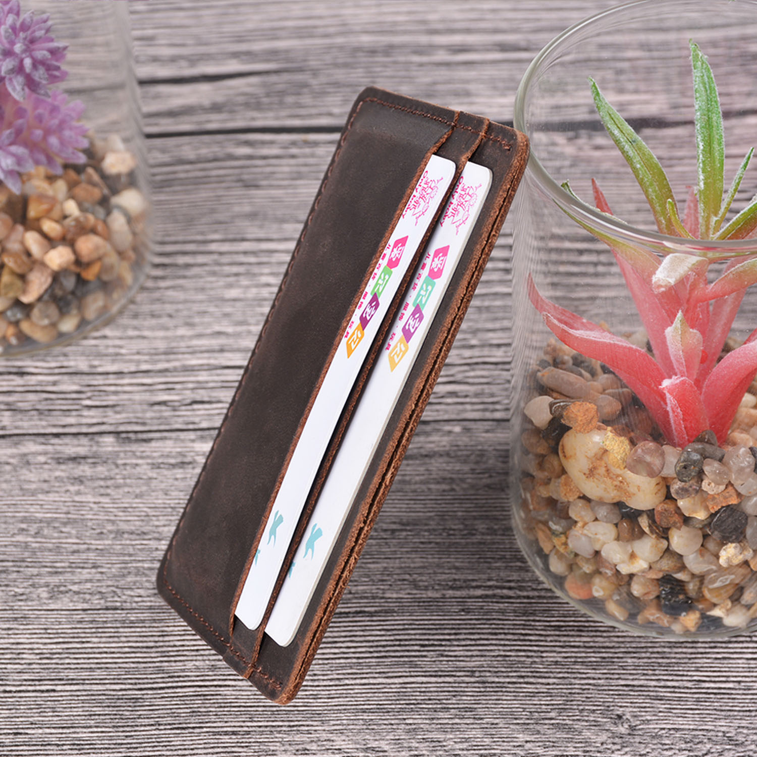 Money Clip Magnetic - Mini tarjetero unisex vintage hecho a