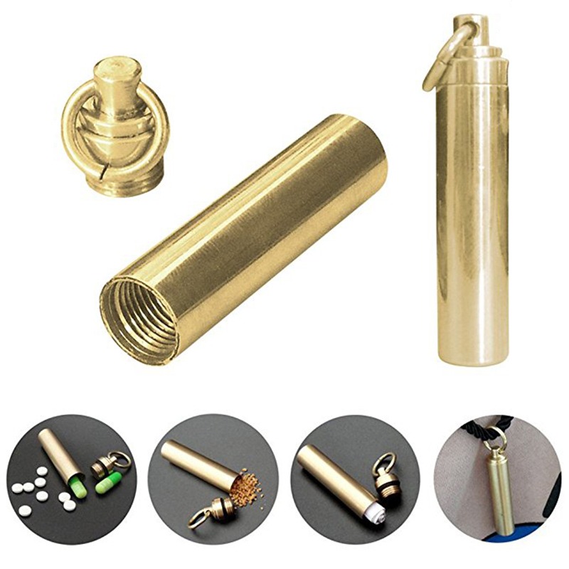 Pill Fob Capsule - 1 unidad de estuche portátil de