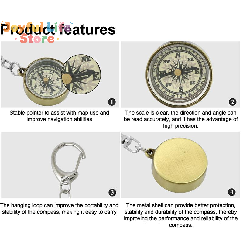 Compass Keychain Mini - Oferta Especial: Llavero de Equipo de