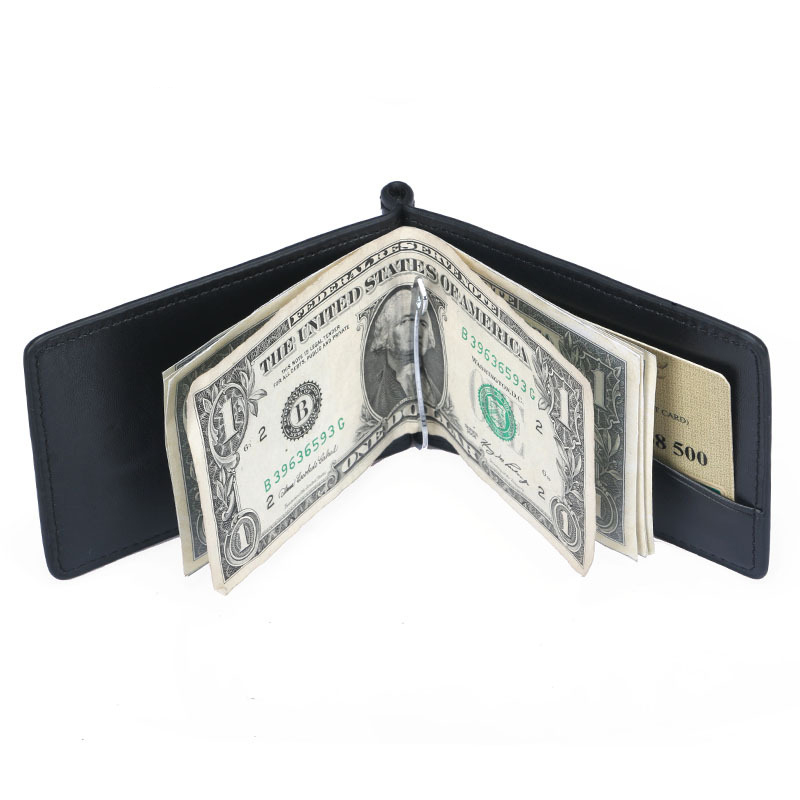 Money Clip Magnetic - Mini billetera de cuero con Clip