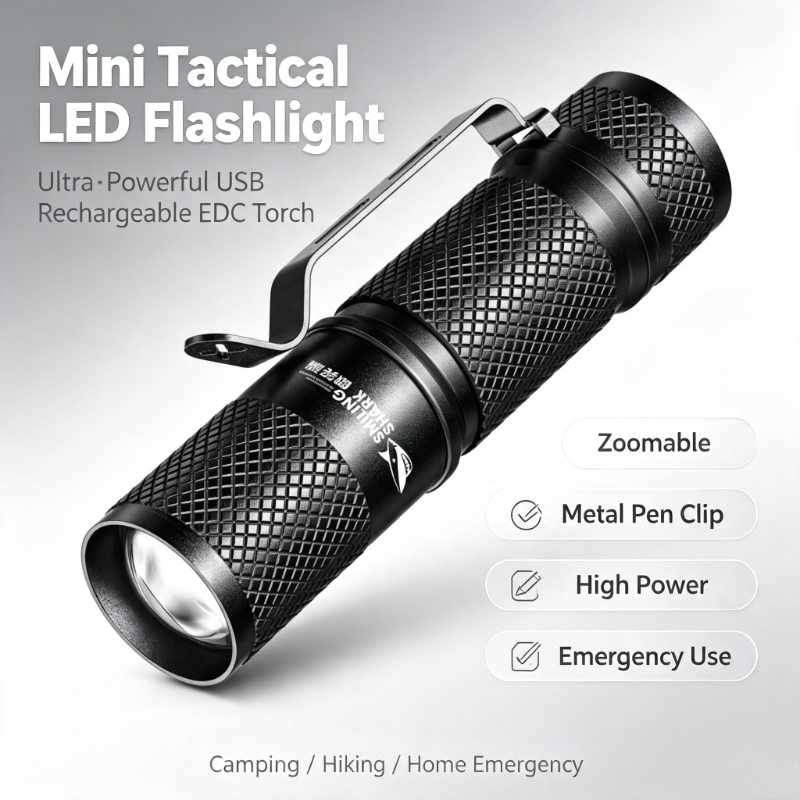 SMILING SHARK Linterna LED Tác - Edc Day Carry reseña y precio