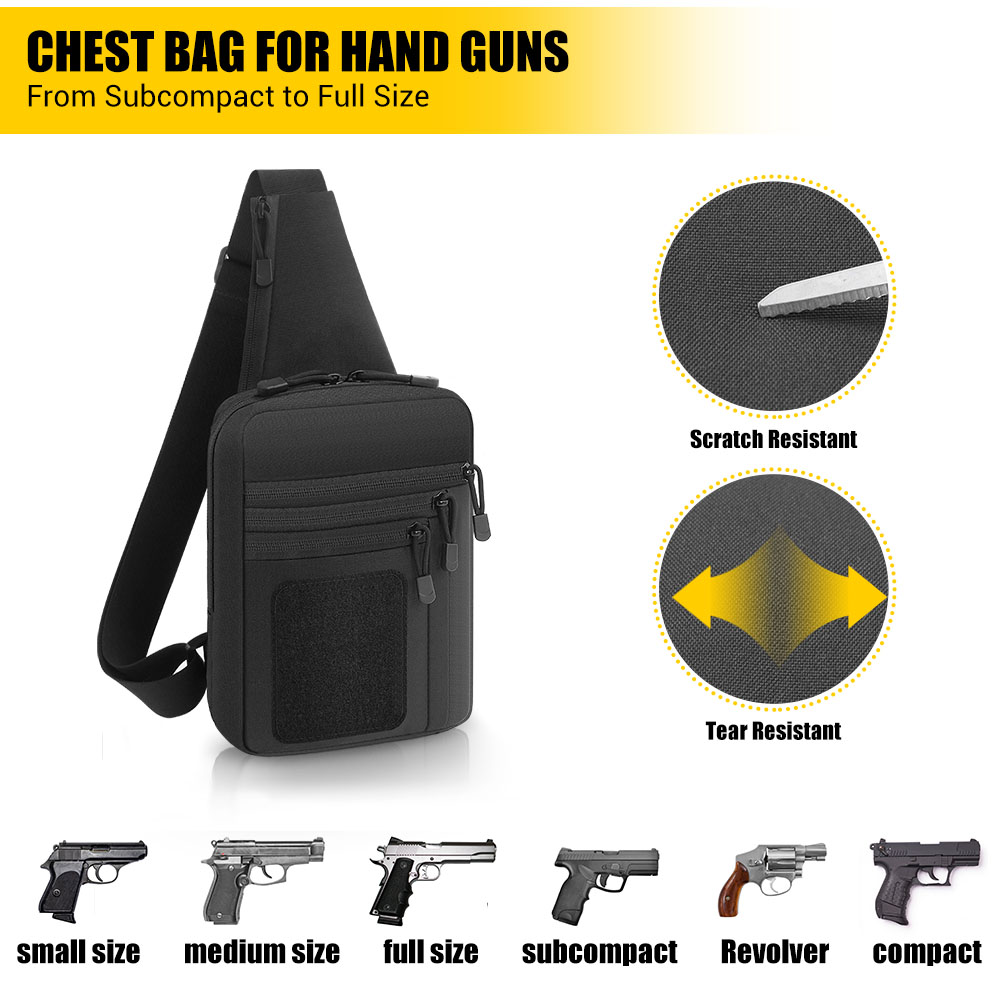Bolsa táctica para pistola, fu - Edc Concealed Carry Sling Bag reseña y precio