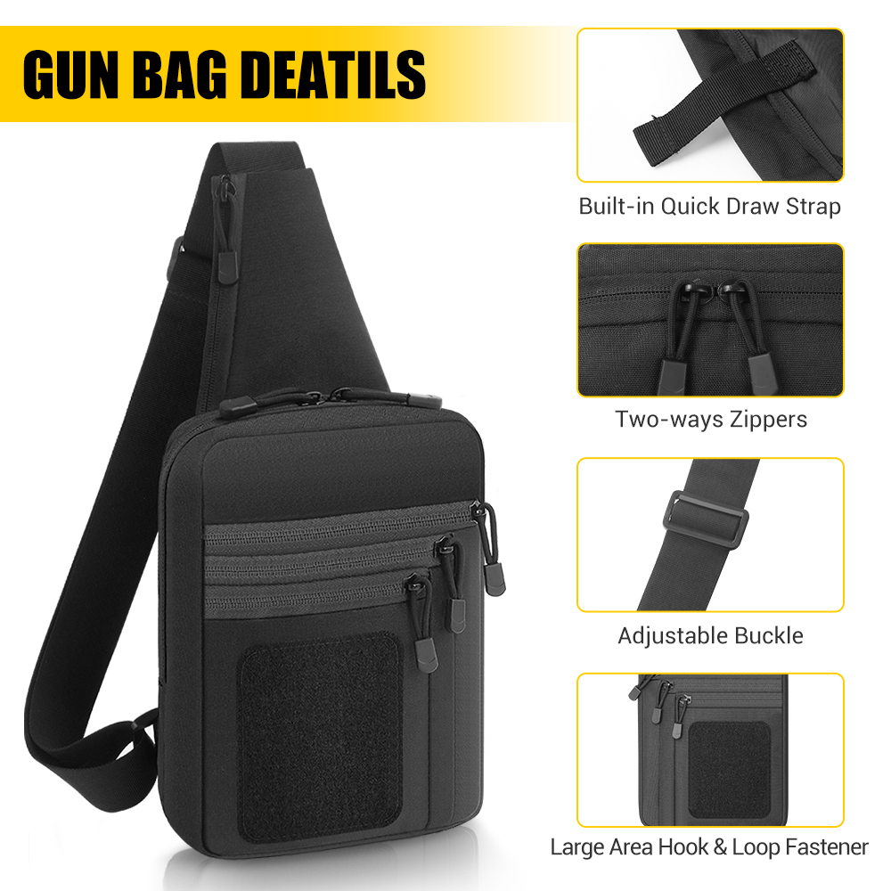 Bolsa táctica para pistola, fu - Edc Concealed Carry Sling Bag reseña y precio