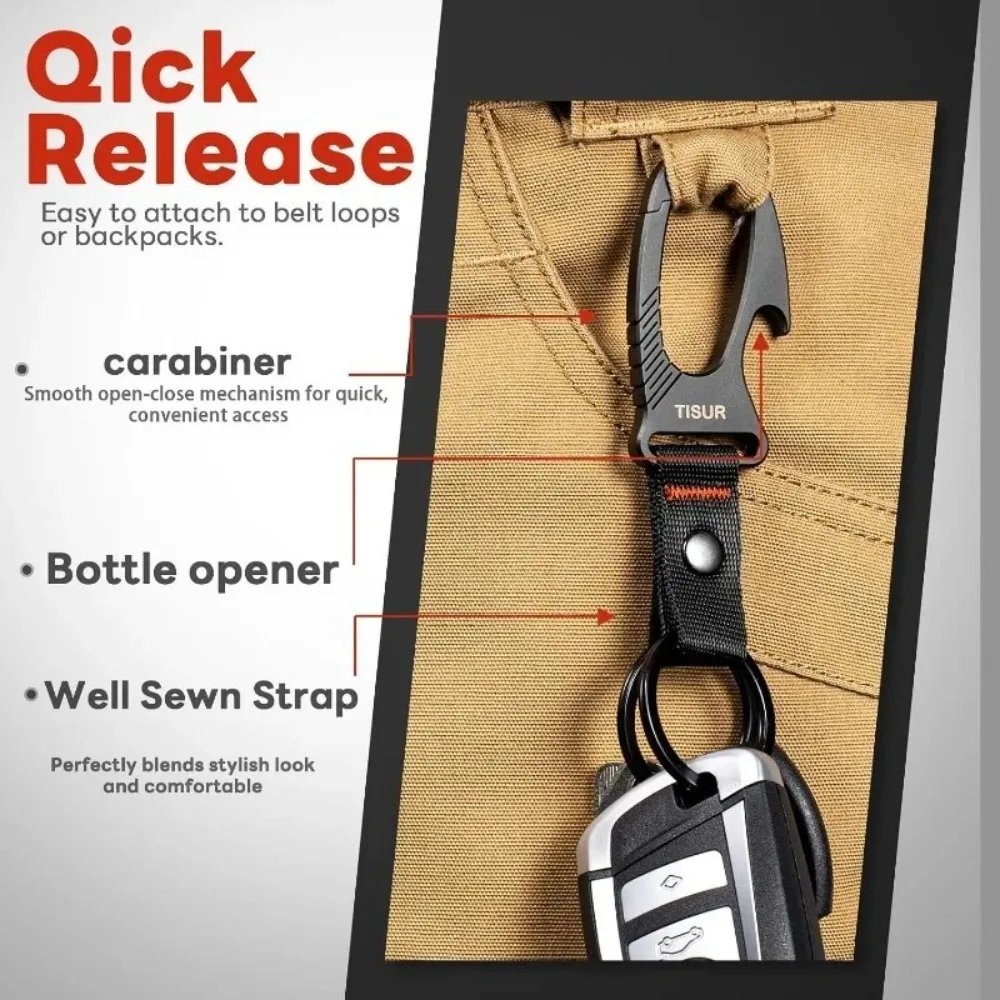 Mosquetón de Titanio con Clip  - Edc Carry Clip reseña y precio