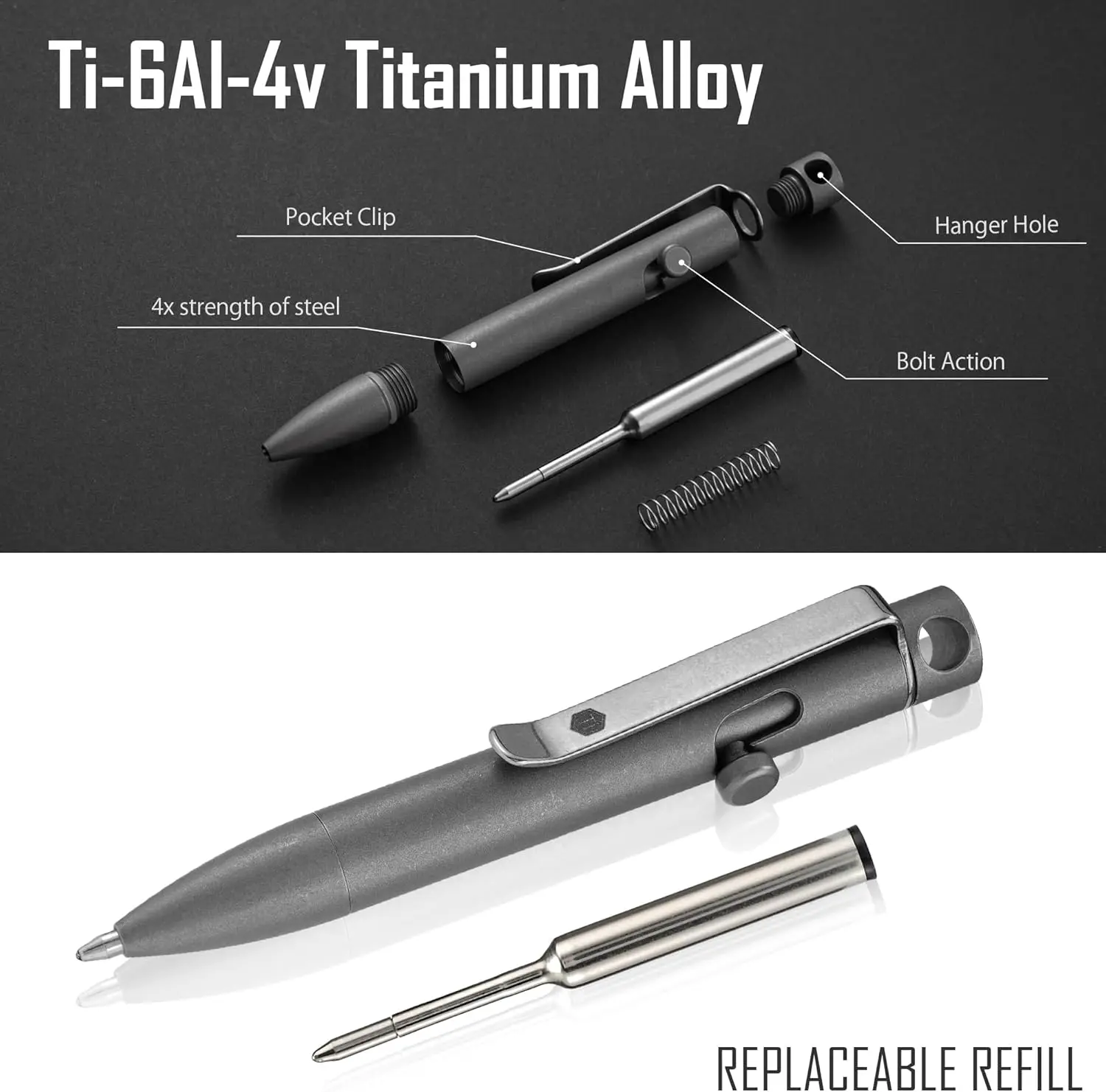 Bolígrafo EDC KeyUnity KP05SW  - Edc Carry Clip reseña y precio