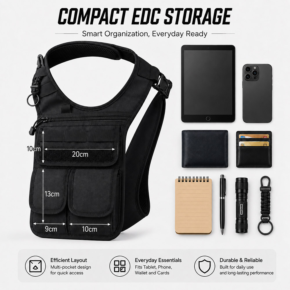 Bolsa Táctica Oculta para Herr - Edc Concealed Carry Sling Bag reseña y precio