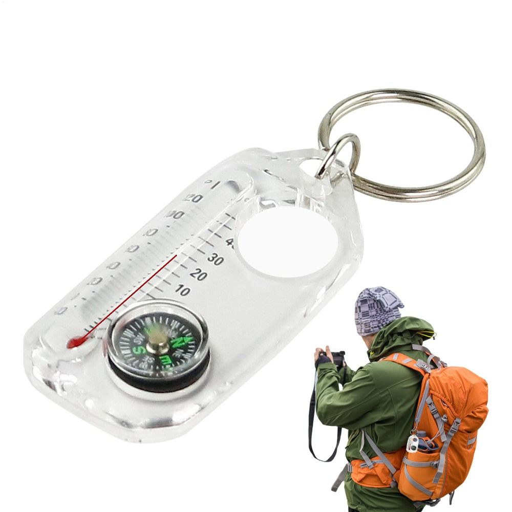 Mini brújula portátil 3 en 1,  - Compass Keychain Mini reseña y precio