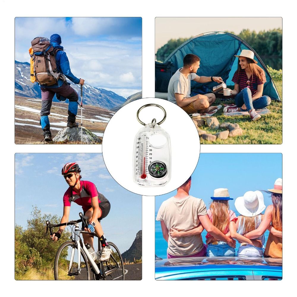 Mini brújula portátil 3 en 1,  - Compass Keychain Mini reseña y precio