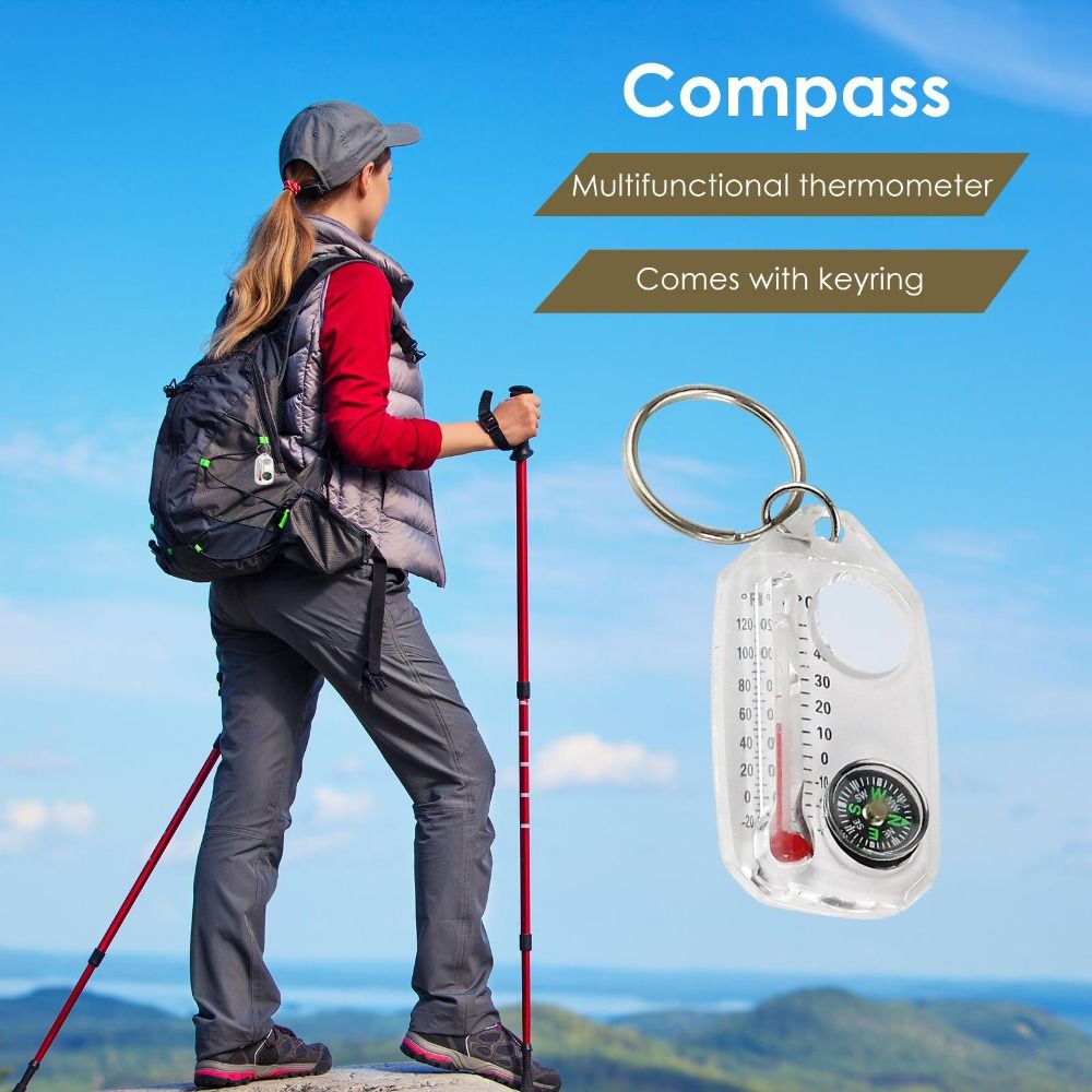 Mini brújula portátil 3 en 1,  - Compass Keychain Mini reseña y precio